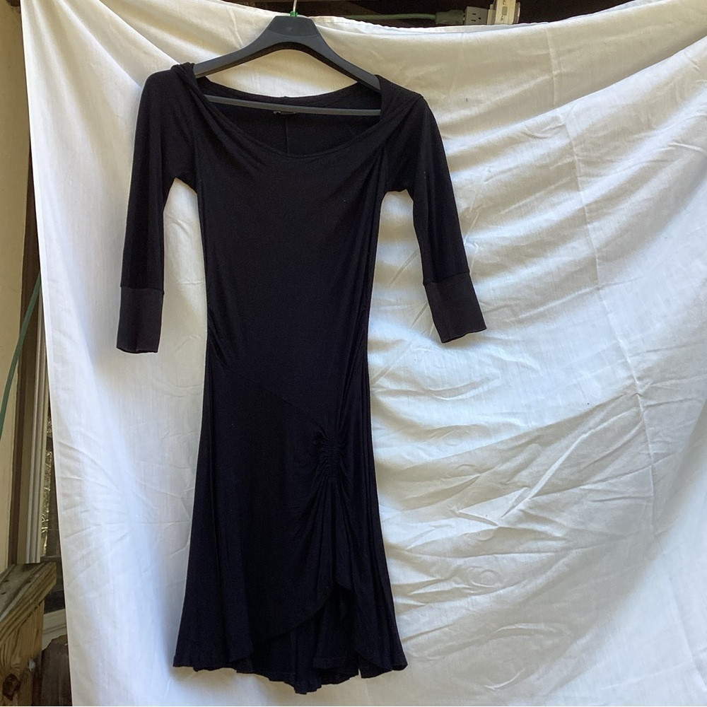 Armani Exchange black hooded business casual dress, size small
